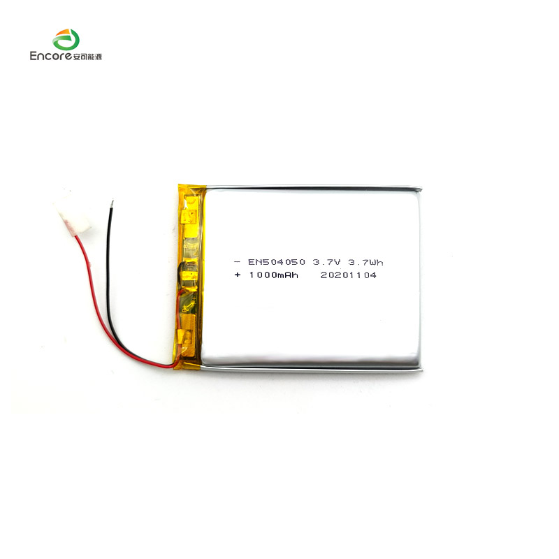 504050 3,7v 1000mah lipo JST -liitin litiumpolymeeriakku kannettavaan vaihtolaitteeseen, jossa on UL