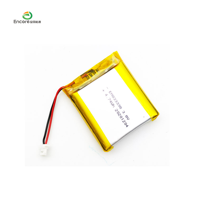 833338 1280 mAh 3,8 V ladattava lipokenno